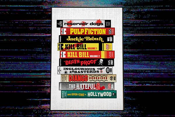 VHS MOVIES STACK POSTER